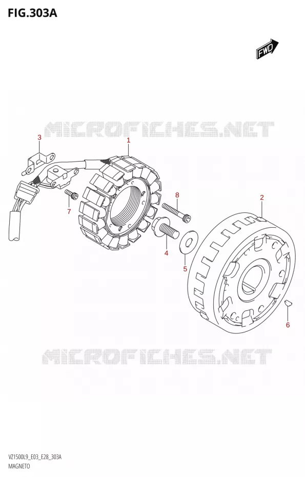 ALLUMAGE ROTOR - STATOR Suzuki MOTO 1500 BOULEVARD 2019  VZ1500 L9