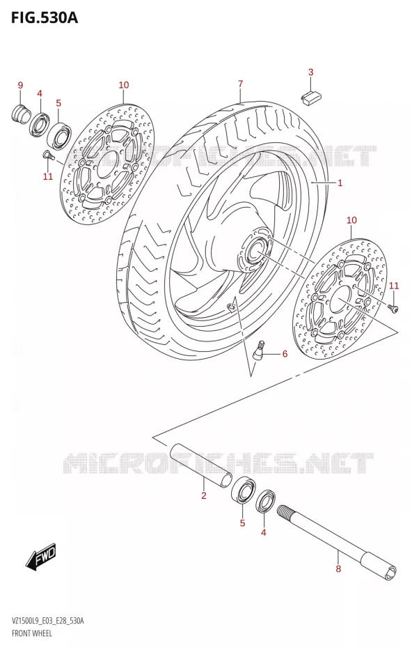 ROUE AVANT Suzuki MOTO 1500 BOULEVARD 2019  VZ1500 L9