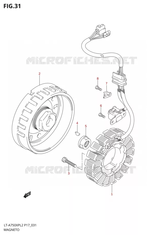 ALLUMAGE ROTOR - STATOR Suzuki QUAD 750 KINGQUAD 2012  LT-A750XP L2/LT-A750XPZ L2 (P17,P24)