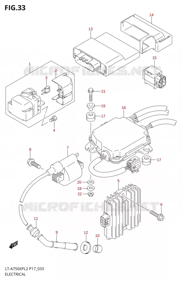 PARTIE ELECTRIQUE0XPL2 P24) Suzuki QUAD 750 KINGQUAD 2012  LT-A750XP L2/LT-A750XPZ L2 (P17,P24)