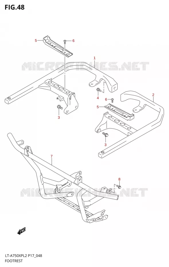 REPOSE PIED Suzuki QUAD 750 KINGQUAD 2012  LT-A750XP L2/LT-A750XPZ L2 (P17,P24)