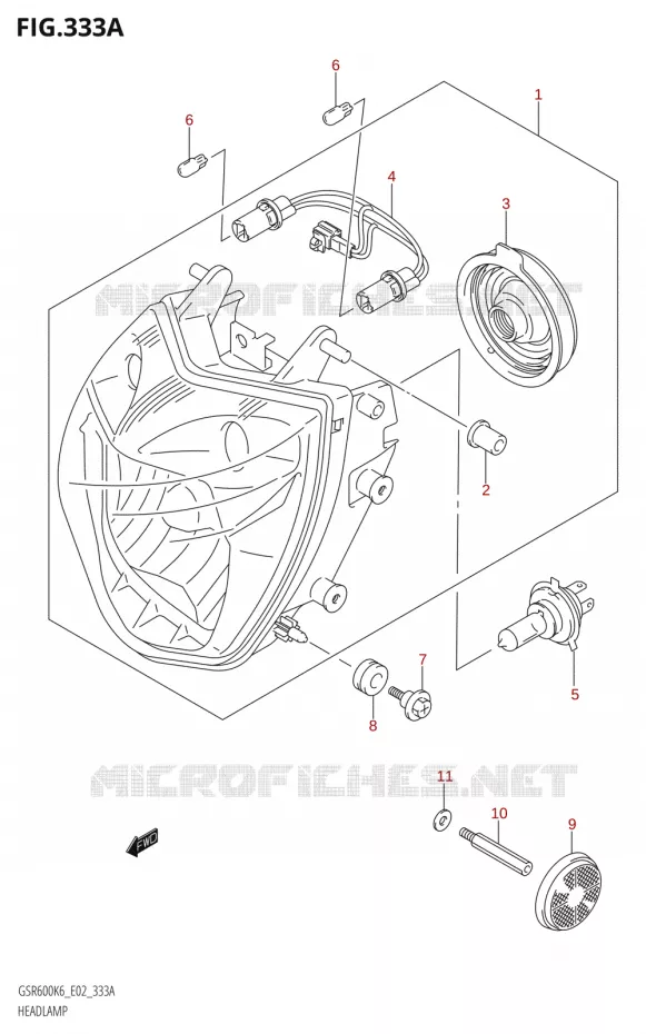 PHARE Suzuki MOTO 600 GSR 2006  GSR600K6(E19)