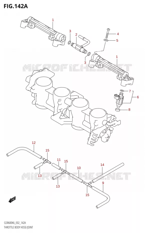 SYSTÈME D'INJECTION Suzuki MOTO 600 GSR 2006  GSR600K6(E19)