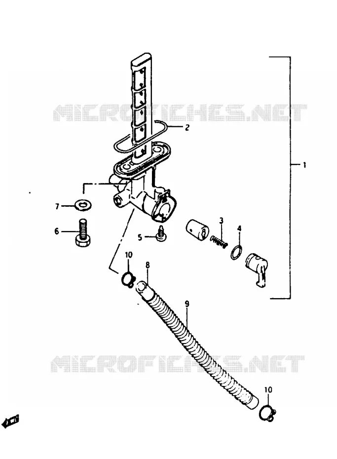 ROBINET D'ESSENCE Suzuki MOTO 125 TS-X 1986  TS125XUG(E/F/G)