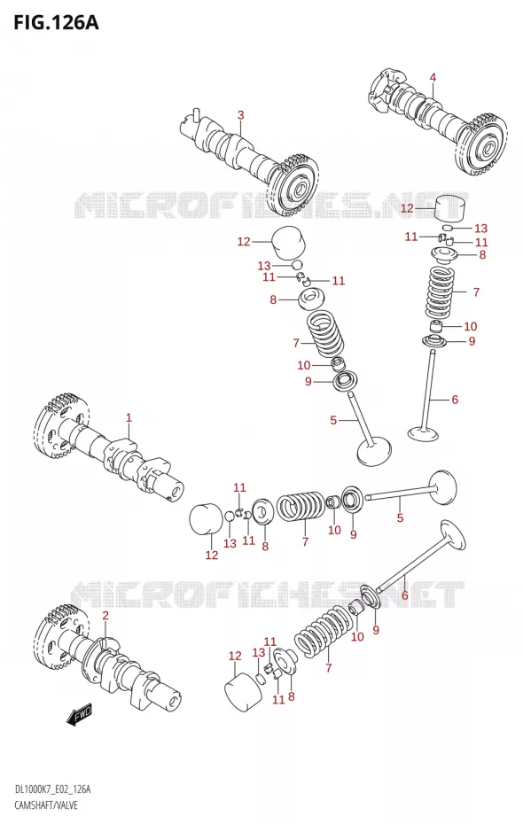 ARBRE A CAMES - SOUPAPES Suzuki MOTO 1000 V-STROM 2009  DL1000K9(E2)