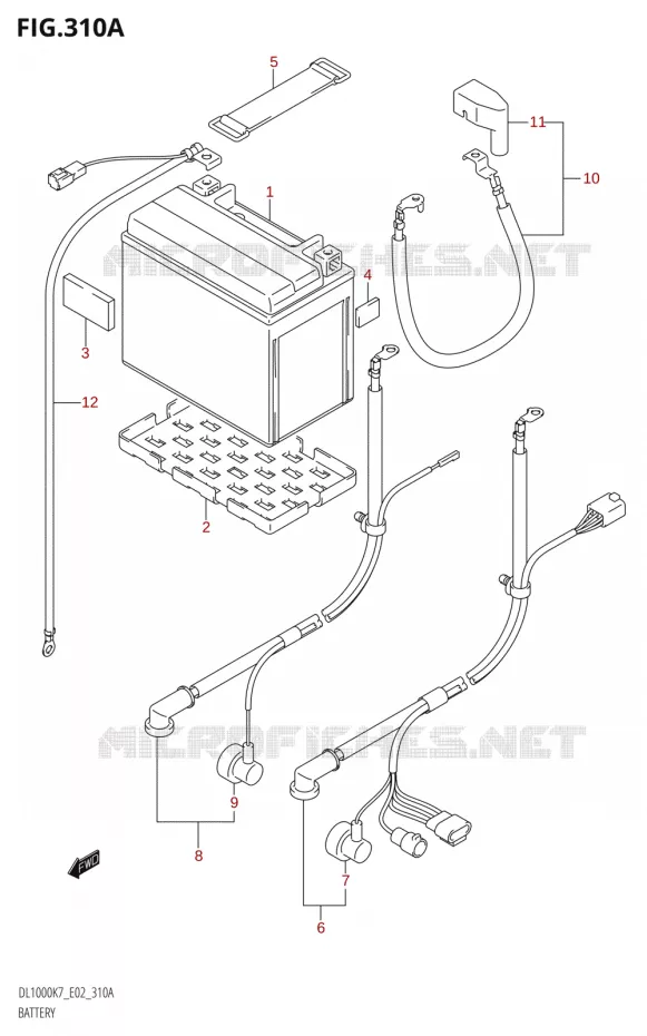 BATTERIE Suzuki MOTO 1000 V-STROM 2009  DL1000 K9 (E02,E19,E24)