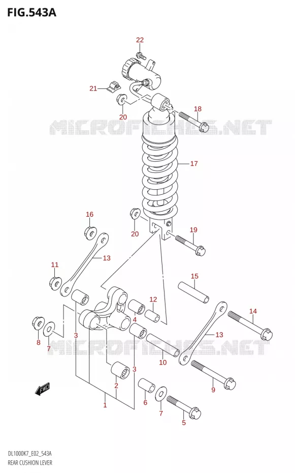 BIELLETTE DE SUSPENSION ARRIERE Suzuki MOTO 1000 V-STROM 2009  DL1000K9(E2)
