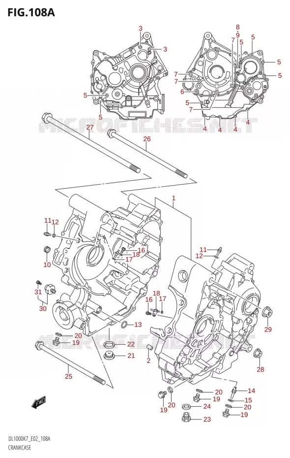 CARTERS MOTEUR Suzuki MOTO 1000 V-STROM 2010  DL1000 L0 (E02,E19,E24)