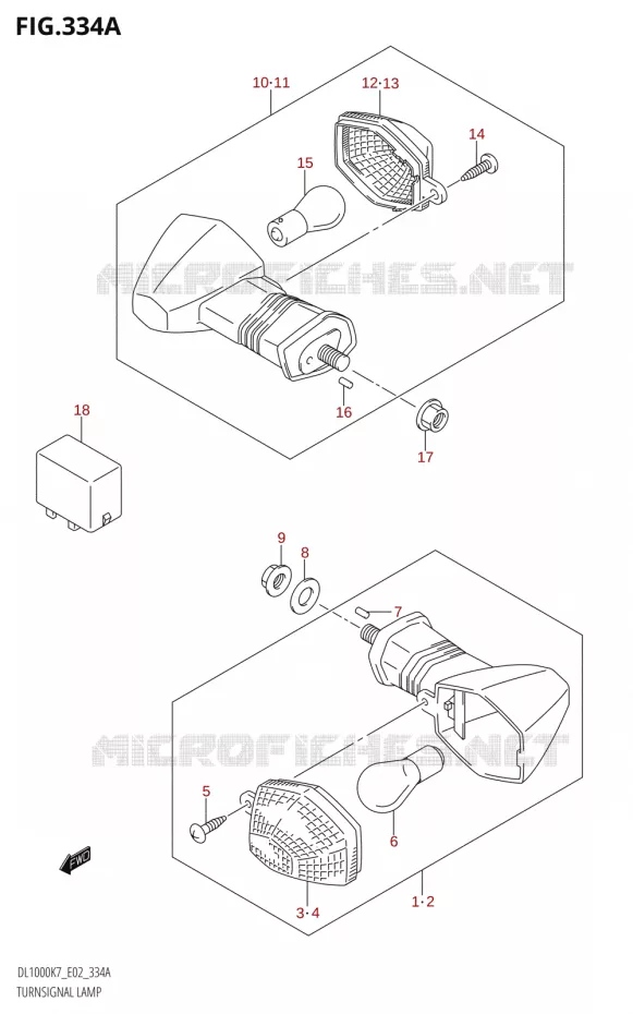 CLIGNOTANTS Suzuki MOTO 1000 V-STROM 2009  DL1000K9(E2)