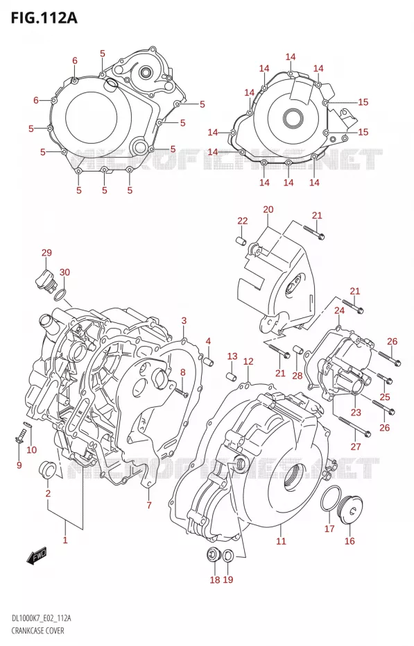 COUVERCLES DE CARTERS Suzuki MOTO 1000 V-STROM 2009  DL1000K9(E2)