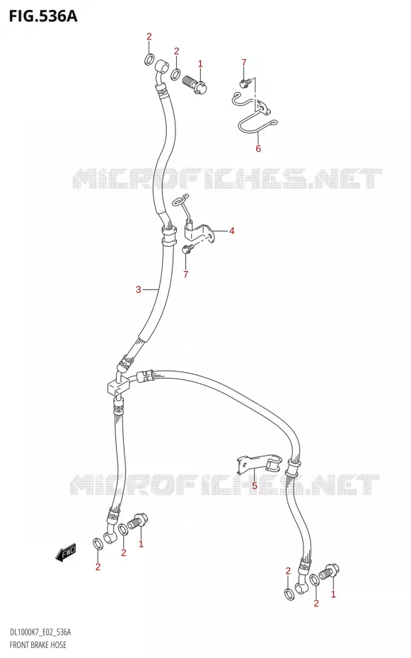 DURITE DE FREIN AVANT Suzuki MOTO 1000 V-STROM 2009  DL1000 K9 (E02,E19,E24)