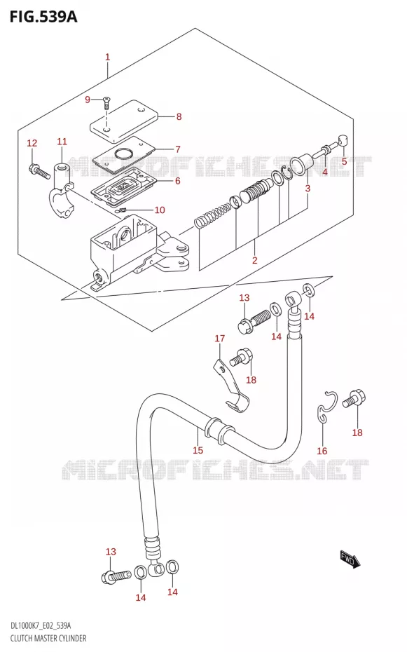 MAITRE CYLINDRE D'EMBRAYAGE Suzuki MOTO 1000 V-STROM 2010  DL1000 L0 (E02,E19,E24)