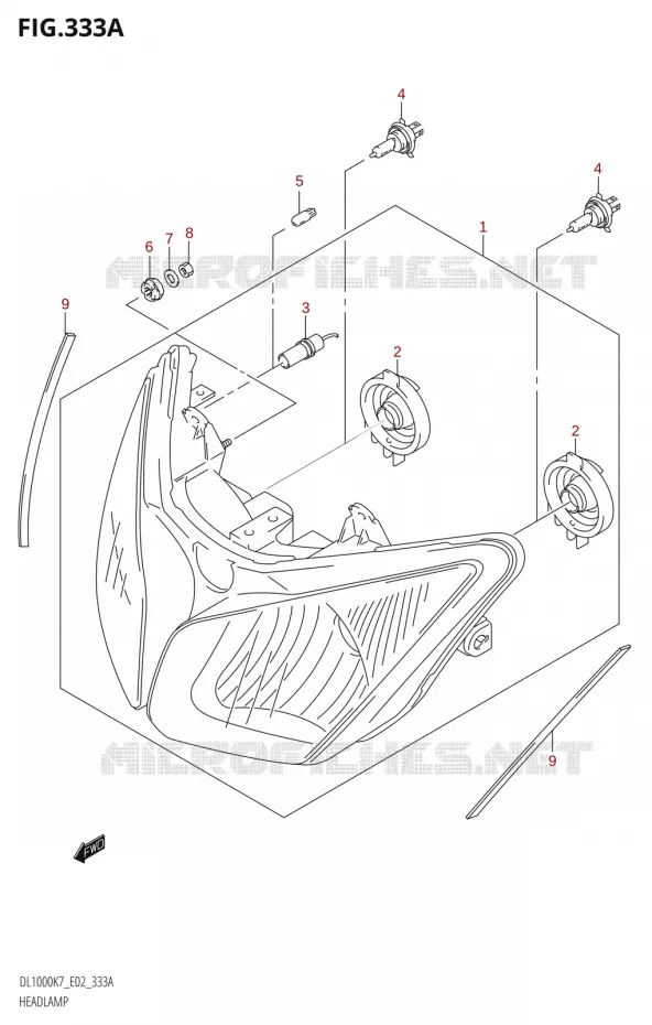 PHAREMP (E02) Suzuki MOTO 1000 V-STROM 2010  DL1000 L0 (E02,E19,E24)