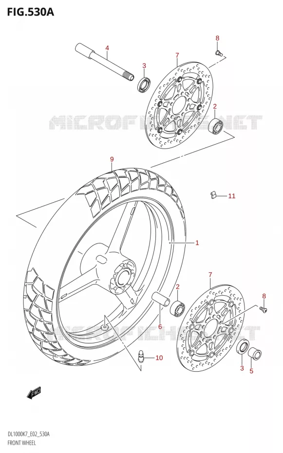 ROUE AVANT Suzuki MOTO 1000 V-STROM 2007  DL1000K7(E2)
