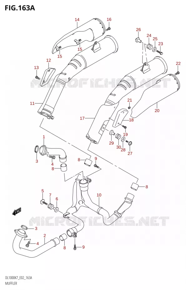SILENCIEUX Suzuki MOTO 1000 V-STROM 2009  DL1000 K9 (E02,E19,E24)