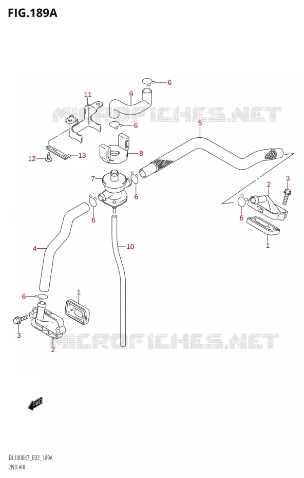 SYSTEME RECYCLAGE GAZ ECHAPPEMENT Suzuki MOTO 1000 V-STROM 2007  DL1000K7(E2)