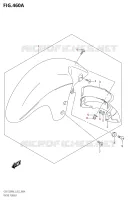 GARDE BOUE AVANT1300RA:L3:E02) pour Suzuki HAYABUSA 1300 2013