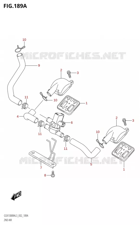 SYSTEME RECYCLAGE GAZ ECHAPPEMENT Suzuki MOTO 1300 HAYABUSA 2013  GSX1300RA L3 (E19)
