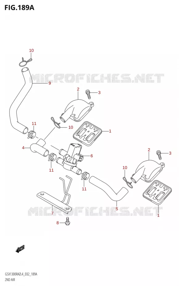 SYSTEME RECYCLAGE GAZ ECHAPPEMENT Suzuki MOTO 1300 HAYABUSA 2014  GSX1300RAZUF L4 (E19)