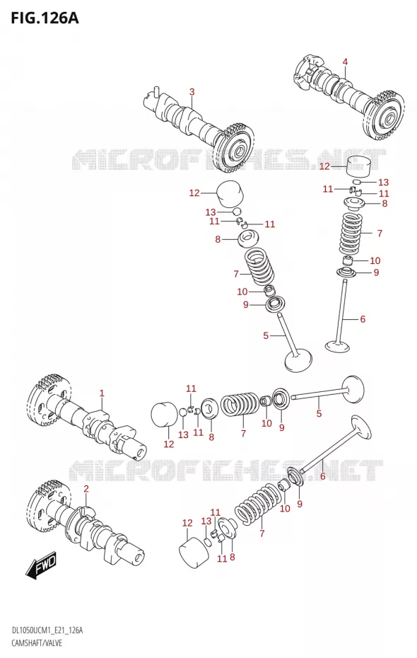 ARBRE A CAMES - SOUPAPES Suzuki MOTO 1050 V-STROM 2021  DL1050UC  M1
