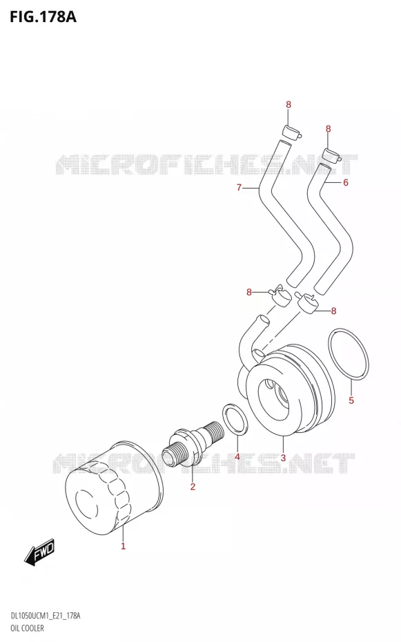 RADIATEUR D'HUILE Suzuki MOTO 1050 V-STROM 2021  DL1050UC  M1