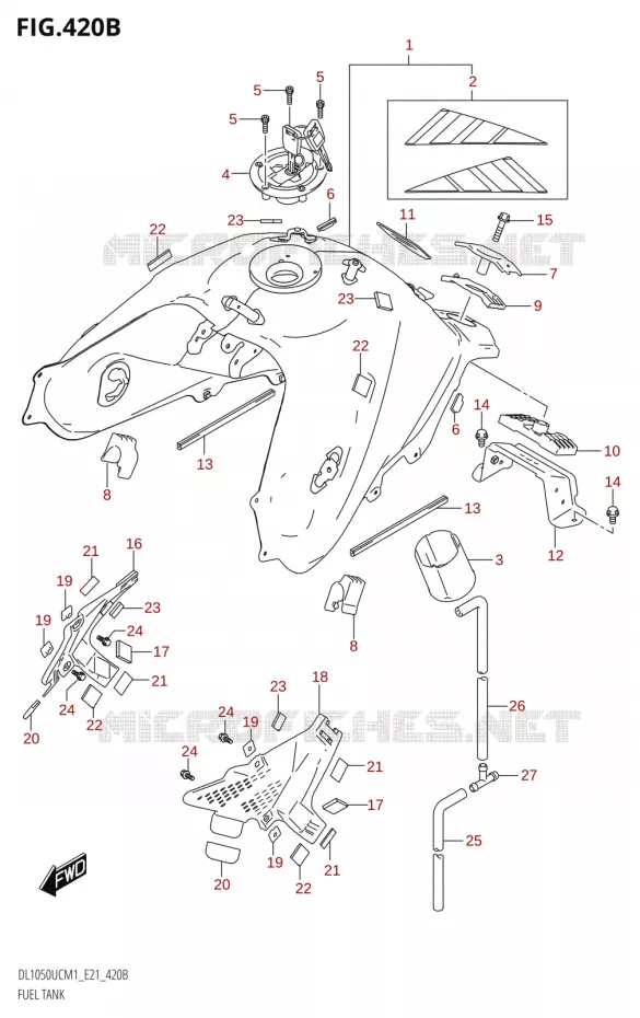 RESERVOIR D'ESSENCEDL1050WC) Suzuki MOTO 1050 V-STROM 2021  DL1050UC  M1
