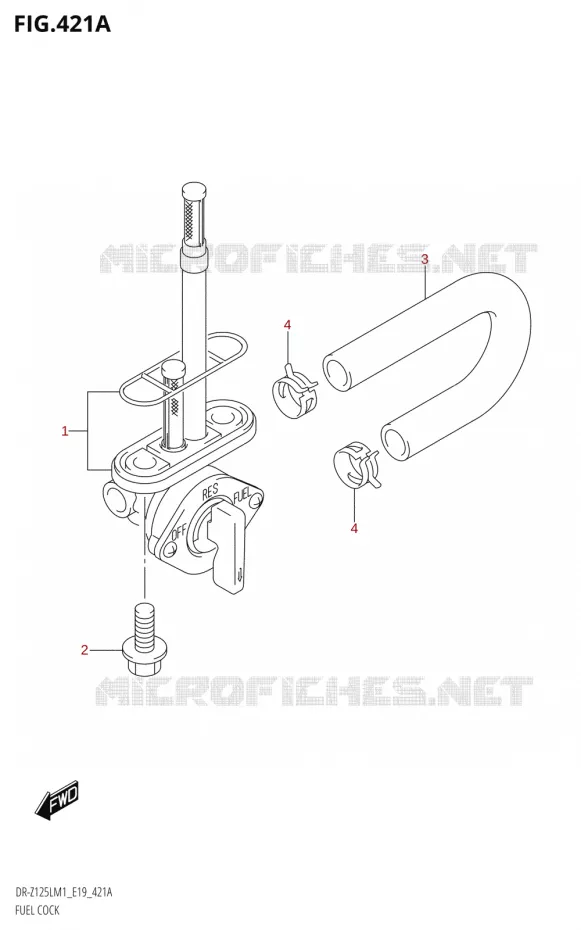 ROBINET D'ESSENCE Suzuki MOTO 125 DR-Z 2021  DR-Z125L M1