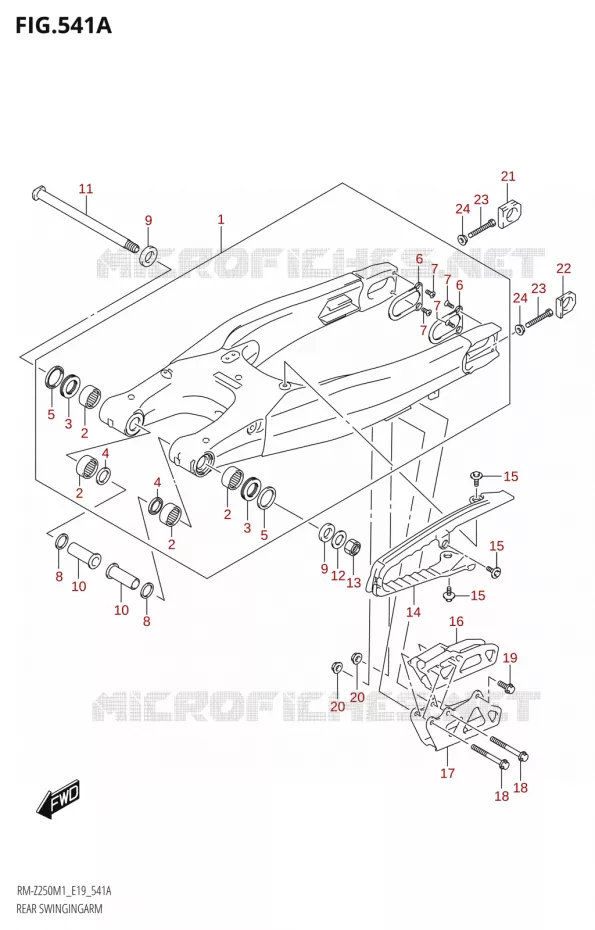 BRAS OSCILLANT ARRIERE Suzuki MOTO 450 RM-Z 2021  RM-Z450 M1 (E19)