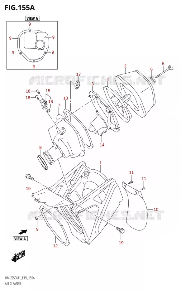 FILTRE A AIR Suzuki MOTO 450 RM-Z 2021  RM-Z450 M1 (E19)