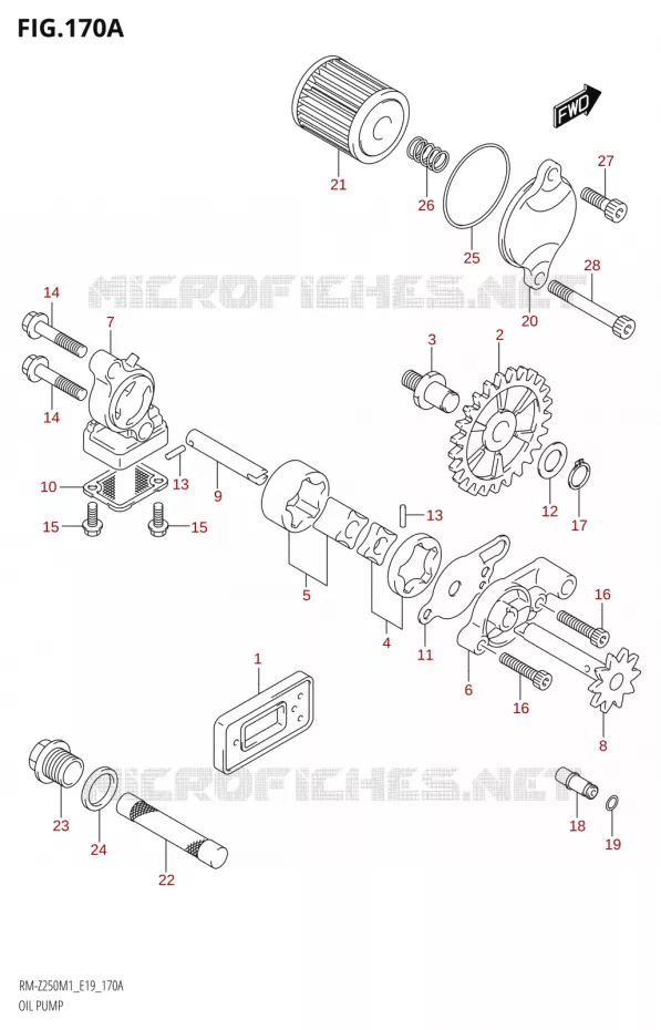 POMPE A HUILE Suzuki MOTO 450 RM-Z 2021  RM-Z450 M1 (E19)