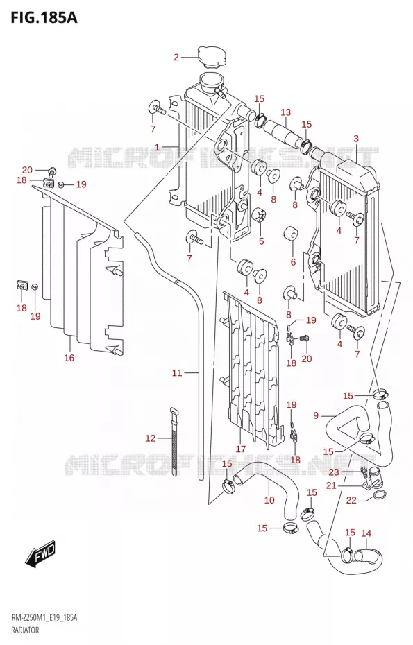 RADIATEUR Suzuki MOTO 450 RM-Z 2021  RM-Z450 M1 (E19)