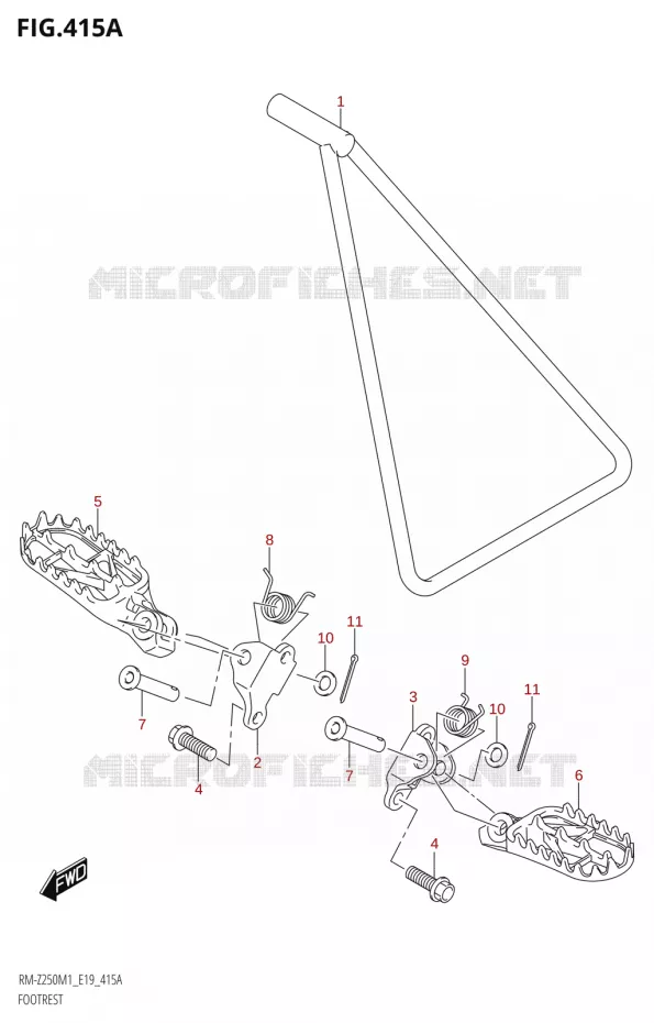 REPOSE PIED Suzuki MOTO 450 RM-Z 2021  RM-Z450 M1 (E19)