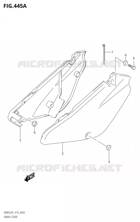 CARENAGES ARRIERE Suzuki MOTO 85 RM 2021  RM85L M1 (E19)