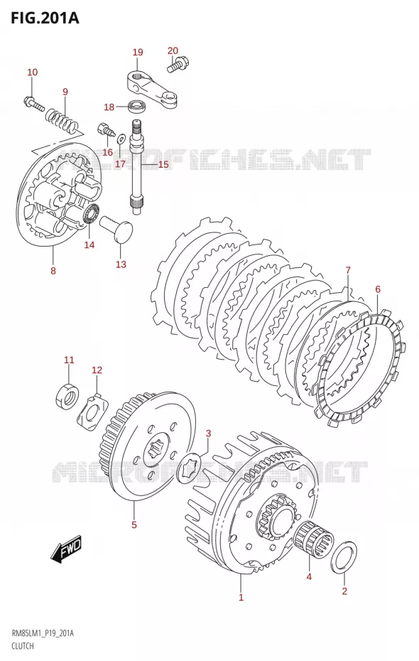 EMBRAYAGE Suzuki MOTO 85 RM 2021  RM85L M1 (E19)