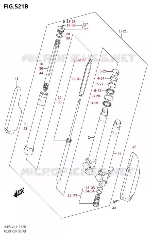 FOURCHE Suzuki MOTO 85 RM 2021  RM85L M1 (E19)