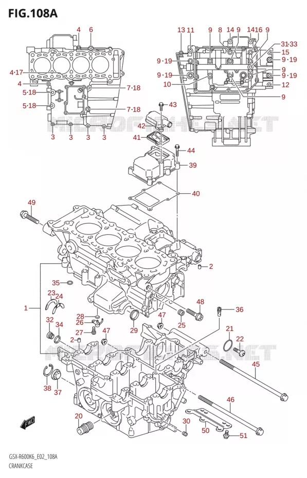 CARTERS MOTEUR Suzuki MOTO 600 GSX-R 2006  GSX-R600 K6 (E02,E19)