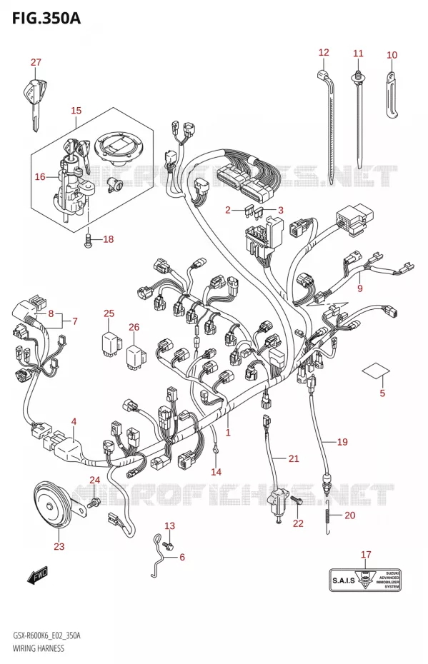 FAISCEAU ELECTRIQUE Suzuki MOTO 600 GSX-R 2006  GSX-R600 K6 (E02,E19)
