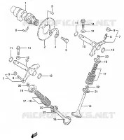 ARBRE A CAMES   VALVE pour Suzuki MARAUDER 125 1998