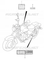 ETIQUETTE pour Suzuki MARAUDER 125 1998