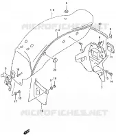 AILE ARR (MODELE W /​ X) pour Suzuki MARAUDER 125 1999