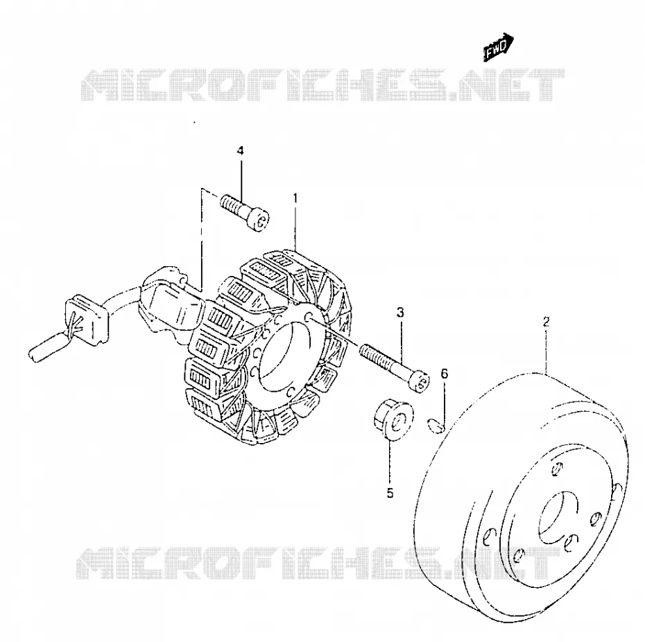 ALLUMAGE ROTOR - STATOR Suzuki MOTO 125 MARAUDER 2000  GZ125UY(W/X/Y)