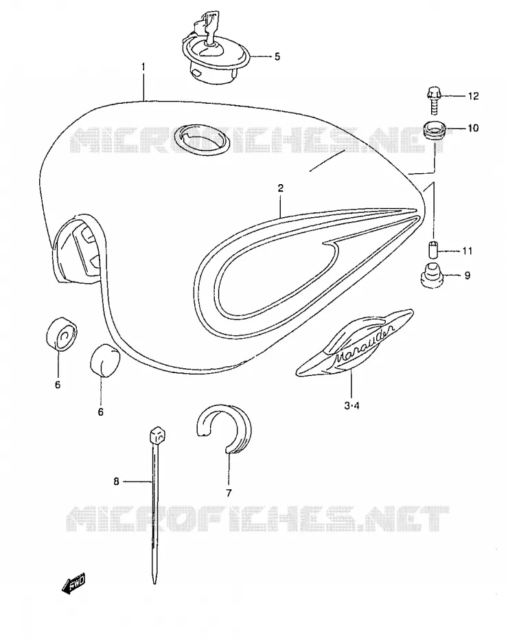 RESERVOIR ESS (MODELE Y) Suzuki MOTO 125 MARAUDER 2000  GZ125UY(W/X/Y)