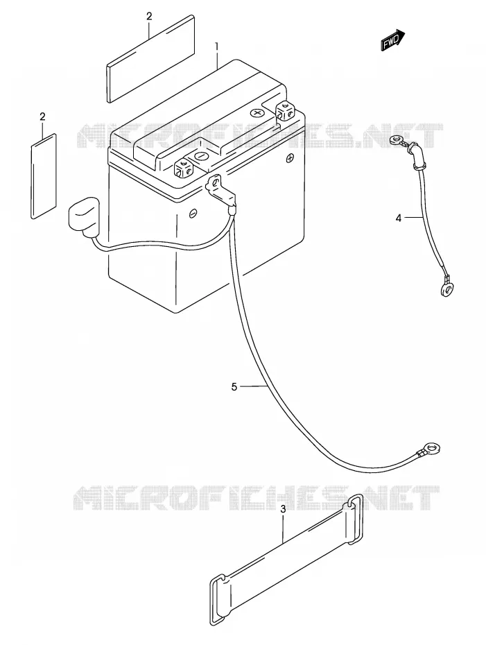 BATTERIE Suzuki MOTO 125 MARAUDER 2002  GZ125K2(P4)