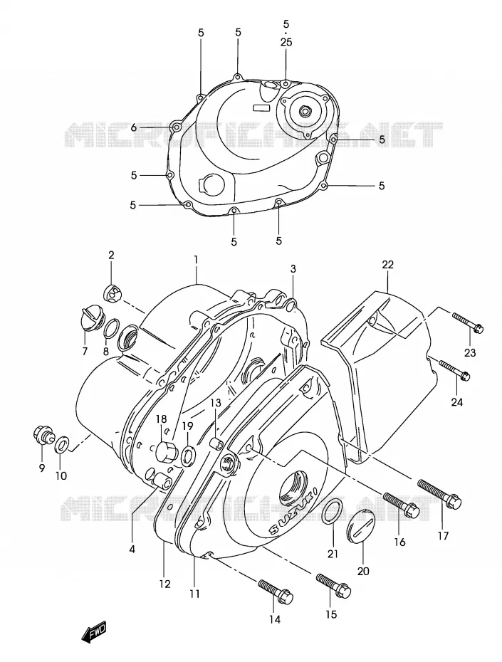 CARTER Suzuki MOTO 125 MARAUDER 2002  GZ125K2(P4)