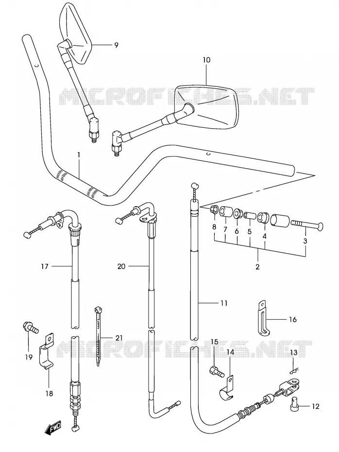 GUIDON Suzuki MOTO 125 MARAUDER 2003  GZ125UK3(P19)