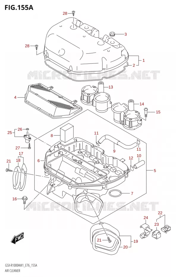 FILTRE A AIR Suzuki MOTO 1000 GSX-R 2021  GSX-R1000RA M1 /​ GSX-R1000RZA M1 ( E76 ECE2 E17,22,39 )