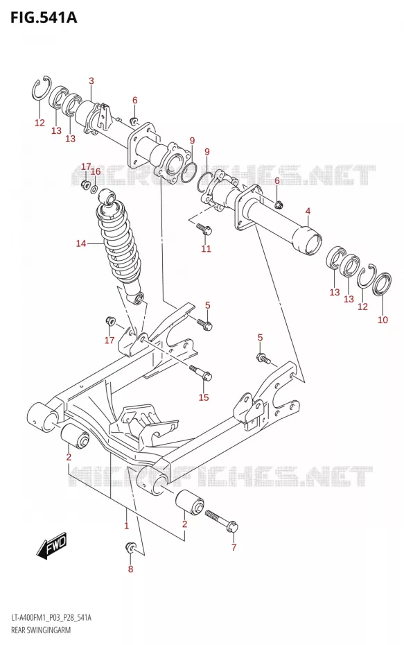 BRAS OSCILLANT Suzuki QUAD 400 KINGQUAD 2021  LT-A400F M1 (P03)