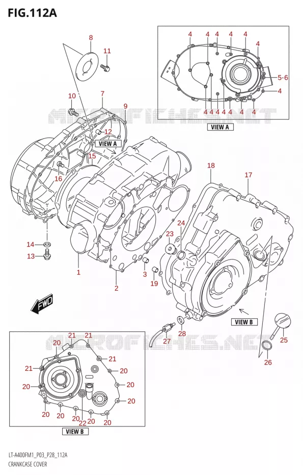 COUVERCLES DE CARTERS Suzuki QUAD 400 KINGQUAD 2021  LT-A400F M1 (P03)