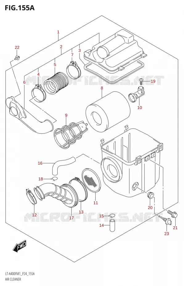 FILTRE A AIR Suzuki QUAD 400 KINGQUAD 2021  LT-A400F M1 (P24)