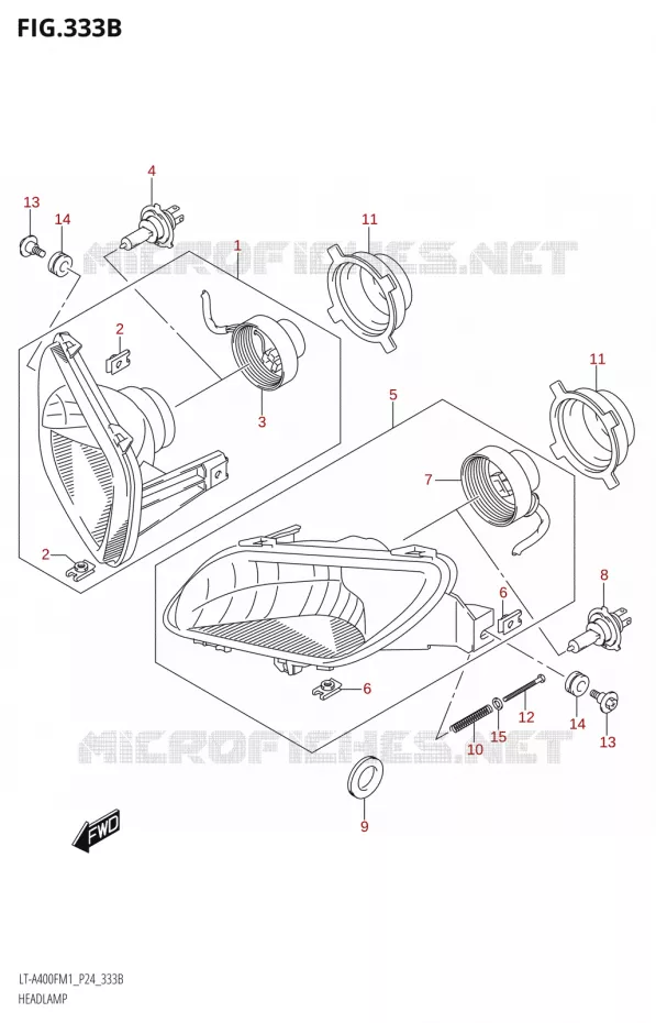 PHARE Suzuki QUAD 400 KINGQUAD 2021  LT-A400F M1 (P24)